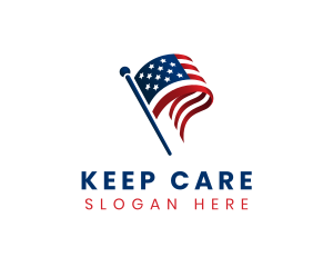 Political American Flag logo design