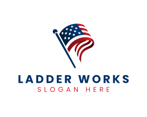 Political American Flag logo design