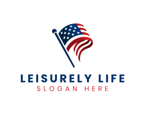 Political American Flag logo design