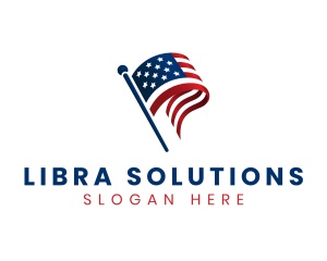 Political American Flag logo design