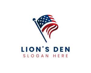 Political American Flag logo design