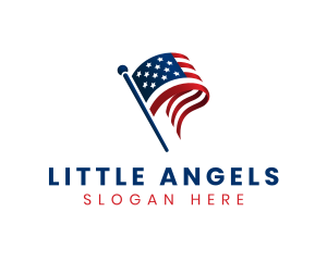 Political American Flag logo design