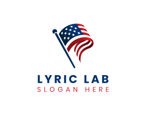 Political American Flag logo design