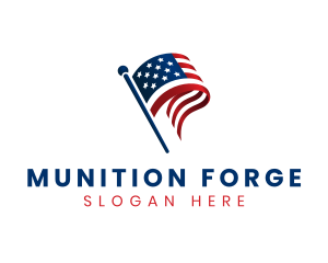 Political American Flag logo design