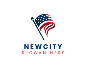 Political American Flag logo design