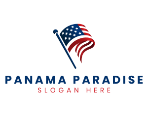 Political American Flag logo design