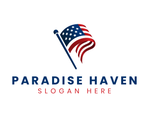 Political American Flag logo design