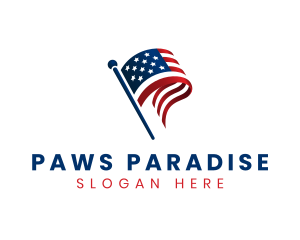 Political American Flag logo design