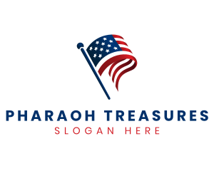 Political American Flag logo design