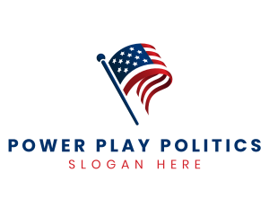 Politics - Political American Flag logo design