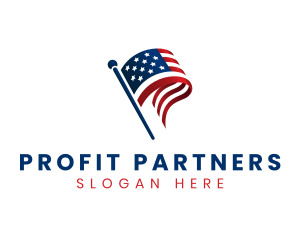 Political American Flag logo design