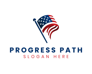 Political American Flag logo design