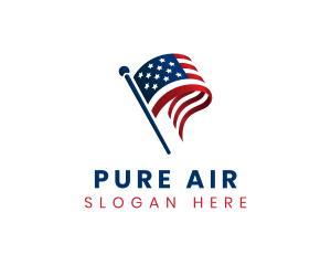 Political American Flag logo design