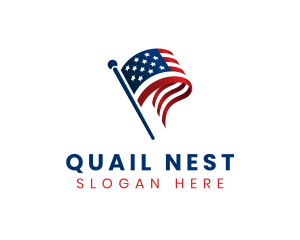 Political American Flag logo design