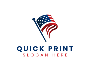 Political American Flag logo design