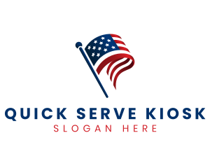 Political American Flag logo design