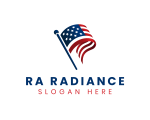 Political American Flag logo design