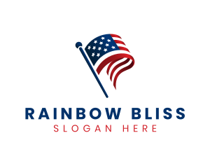 Political American Flag logo design