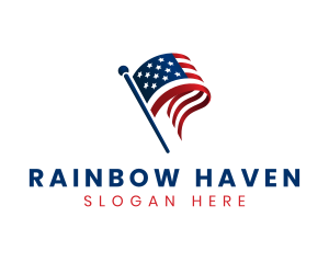 Political American Flag logo design