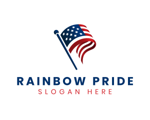 Political American Flag logo design