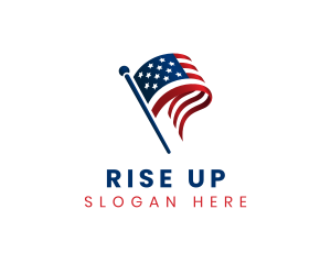 Political American Flag logo design