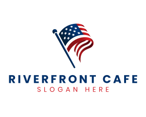 Political American Flag logo design