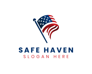 Political American Flag logo design