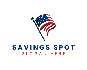 Political American Flag logo design