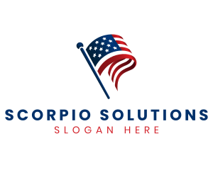 Political American Flag logo design