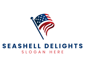 Political American Flag logo design