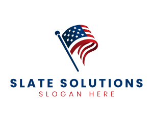 Political American Flag logo design