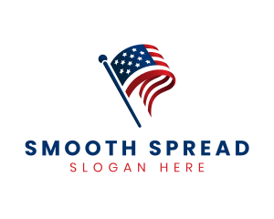 Political American Flag logo design