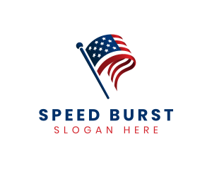 Political American Flag logo design