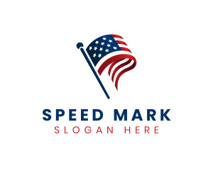 Political American Flag logo design