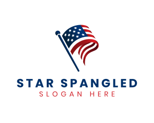 American - Political American Flag logo design