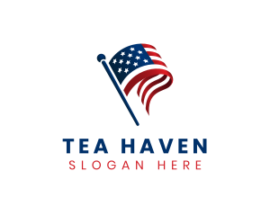 Political American Flag logo design