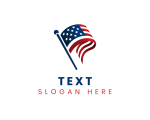 Political American Flag logo design