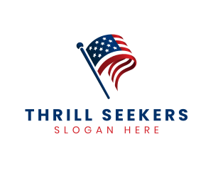 Political American Flag logo design