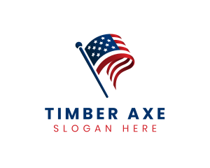 Political American Flag logo design