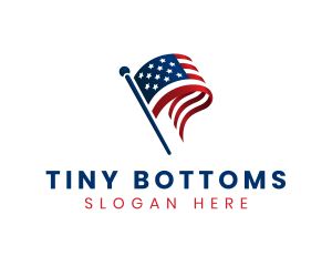 Political American Flag logo design