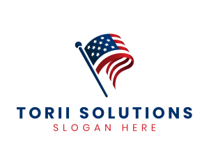 Political American Flag logo design