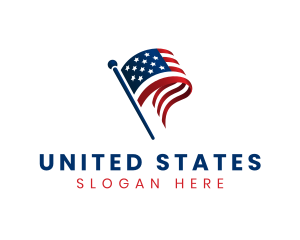 Political American Flag logo design