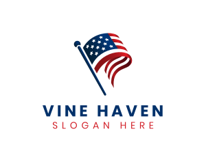 Political American Flag logo design