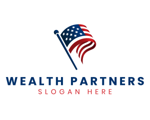 Political American Flag logo design