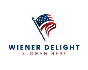 Political American Flag logo design