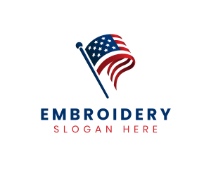 Political American Flag logo design