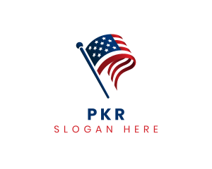 Political American Flag logo design