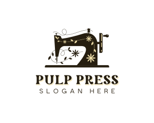 Dressmaker Sewing Machine logo design