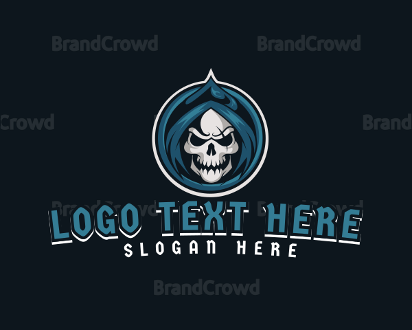 Monster Skull Reaper Logo