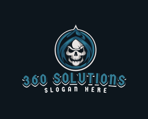 Monster Skull Reaper logo design